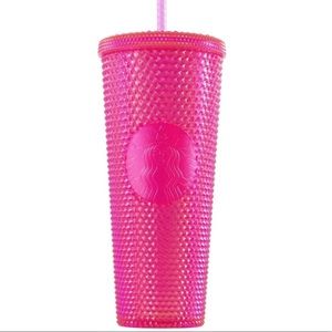Pink neon starbucks tumbler